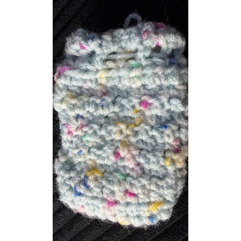 Handmade Crochet Soap Saver Massage‎ Soap Holder Drawstring Pouch Spa Gift